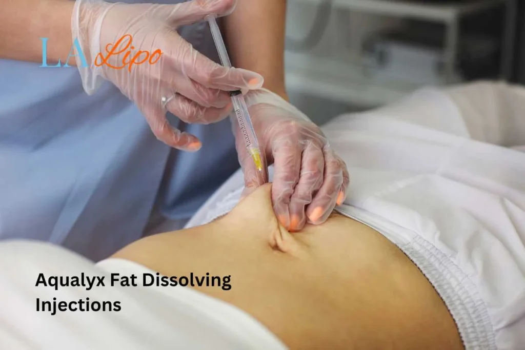 woman having fat dissolving injections Birmingham in the stomach
