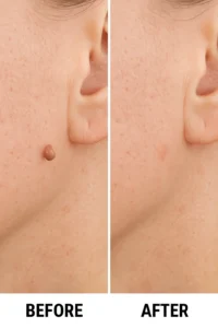 Skin tags removal Birmingham before and after