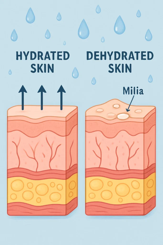 The importance of hydration and milia production Birmingham
