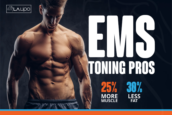 Image of man with sculpted stomach showing the fat loss and muscle gain of LA-EMS Body Sculpting Treatment Birmingham